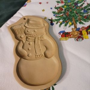 Snowman Cookie Mold. Brown Bag Cookie Art - 1989